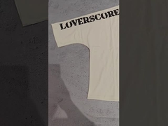 T-shirts en coton premium personnalisés imprimés 240 g/m² Col ras du cou Coupe oversize Ourlet brut Coupe carrée