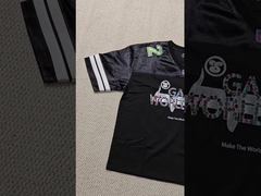 Logo imprimé sur écran sur mesure en strass américain Retro Football Jersey Homme de haute qualité Mesh Boxy Cropp