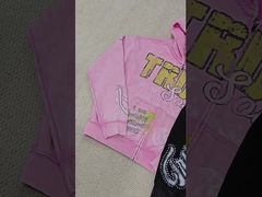 Vestes zippées épaisses en coton, délavées, à strass, pour hommes, personnalisées, DTG, sérigraphie, Boxy, Heavyweight