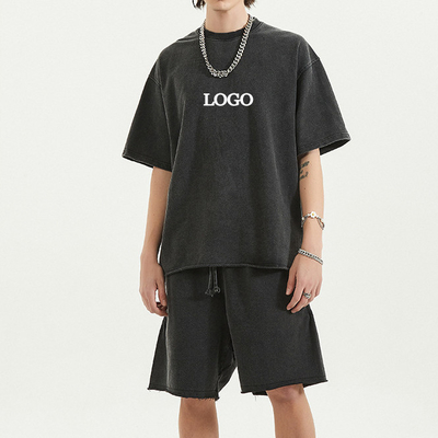 acheter Logo personnalisé pour hommes surdimensionné 100% coton vêtements de sport T-shirt et shorts online manufacture