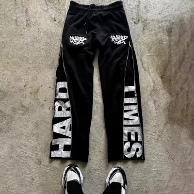 acheter Fermeture à glissière en coton français Terry Sweatpants pour hommes avec taille élastique et fermeture à glissière online manufacture