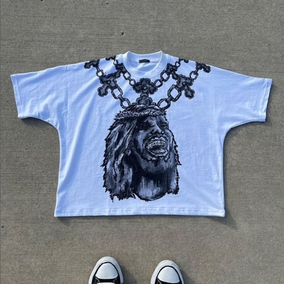 acheter Street Wear Design Graphique 300Gsm Homme T-shirt découpé surdimensionné online manufacture