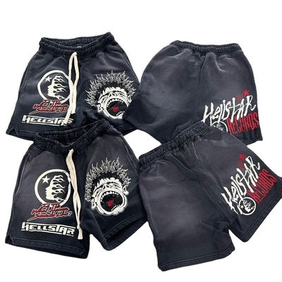 acheter Shorts en coton lavé pour hommes avec fermeture à cordes et imprimé sur mesure online manufacture
