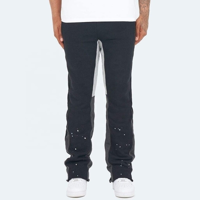 acheter Pantalon noir éclaboussé hommes Vêtements de rue anti-pilling Vintage Flare Paint Spray Joggers Gris online manufacture