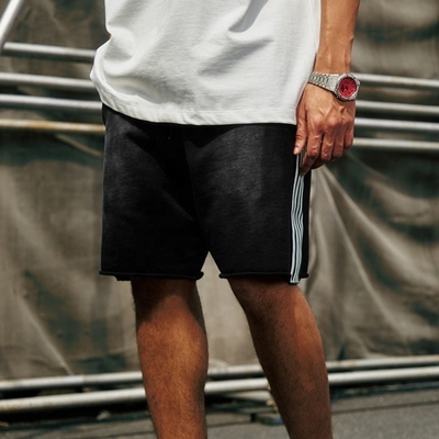acheter Lave-linge léger 2024 Summer Side Strip French Terry Cotton Running Shorts de tissage vintage online manufacture