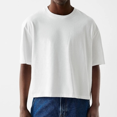 acheter T-shirt en coton à épaule en boîte pour hommes en taille supérieure online manufacture