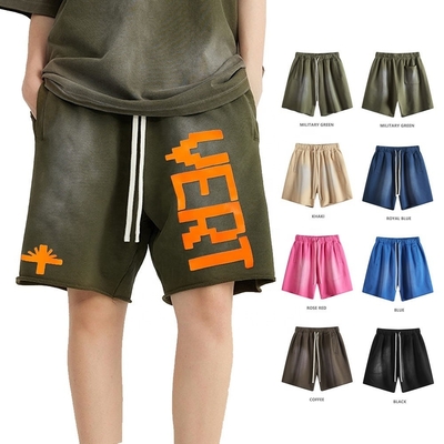 acheter Jeans de lavage à l' acide hommes femmes été 440G Poids lourd Gradient Monkey Wash Half Shorts online manufacture