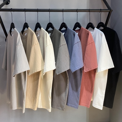 acheter T-shirts pour hommes en détresse T-shirts Dtg imprimé lavage à l'acide T-shirt sublime Vêtements de rue Vintage noir online manufacture
