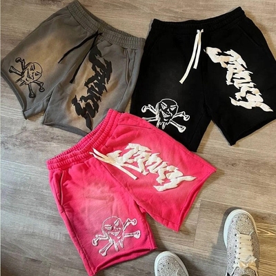 acheter Shorts d'été en coton poids lourd personnalisés avec bordure brute et design déchiré dans les tailles S-5XL online manufacture