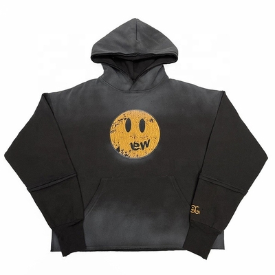 acheter 400gm coton Hoodie poids lourd avec lavage à l' acide vintage et bord cousu sur mesure online manufacture