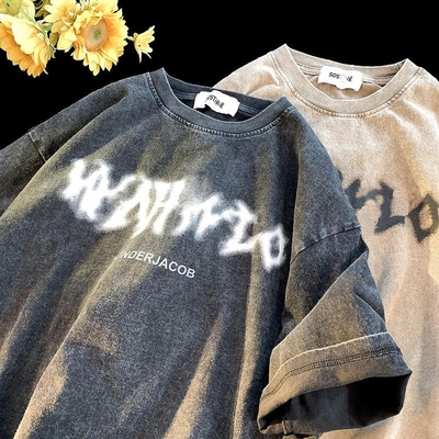 acheter Étiquettes personnalisées T-shirts pour hommes en coton lourd T-shirt graphique à l'acide Vintage online manufacture