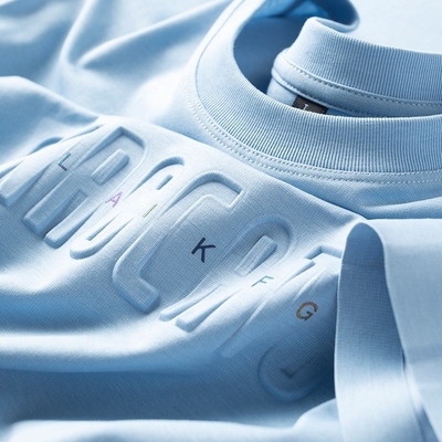 acheter T-shirt en coton sur mesure en 3D en relief avec logo en mercé pour hommes en couleurs ou en quantité 1000 online manufacture
