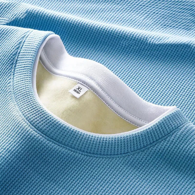 acheter Collier O-Neck T-shirt chaud épais en laine pour homme sur mesure avec coton doux et ajustement mince online manufacture