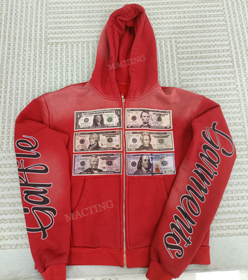 acheter Vintage Acid Wash Hoodie déprimée pour les vêtements de rue d'automne en 500 Gsm French Terry online manufacture