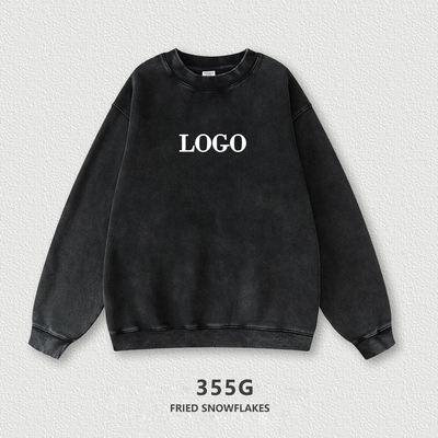 acheter surdimensionné sweat-shirt femme unisexe broderie imprimante à base d'acide 100% coton online manufacture