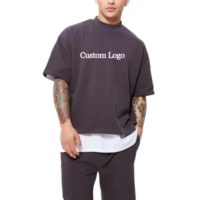 acheter Homme 100% coton boxy fit T-shirt en blanc T-shirt personnalisé T-shirt logo Vêtements de rue surdimensionnés S-5XL online manufacture