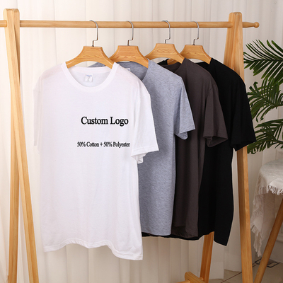 acheter XS-3XL T-shirt blanc graphique 100% polyester blanc sublimation Unisexe Sport Couleur solide online manufacture