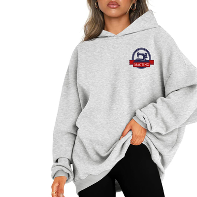 acheter Automne blanc noir Sweat-shirt à capuche de grande taille pour femmes Vêtement à capuche de laine Sweat-shirts sportifs à manches longues online manufacture