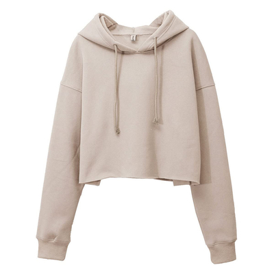 acheter Sweat-shirt à capuche pour femmes à manches longues Fleece Crop Top Sweatshirt à capuche online manufacture