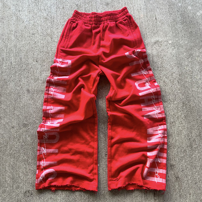acheter Pantalons de survêtement pour hommes Jogger personnalisé Logo imprimé sur le côté Sac de coton poids lourd online manufacture