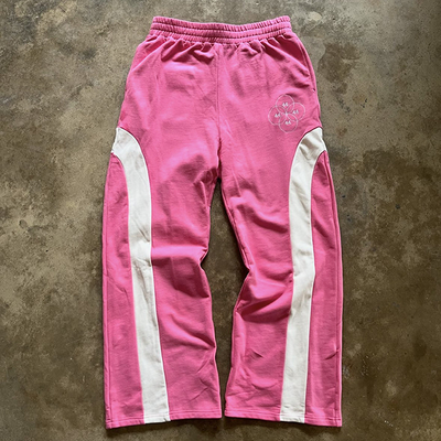 acheter Sweat-pants pour hommes surdimensionnés à larges jambes avec logo personnalisé et taille moyenne online manufacture