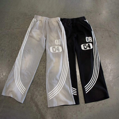 acheter Sweatpants à taille haute pour hommes avec bandes latérales et logo personnalisé online manufacture
