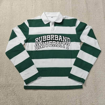 acheter T-shirt homme sur mesure bouton vers le haut collier coton lourd imprimé patch brodé manches longues chemise de rugby T-shirt polo pour hommes online manufacture