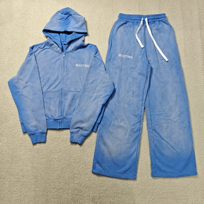 acheter Sweat-shirt à capuche réversible à coutures personnalisées, en molleton français épais, délavé à l'acide vieilli, décoloré par le soleil, pour homme online manufacture