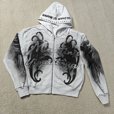 acheter Broderie 3D personnalisée Dirty Washed DTG Print 500 Gsm Hoodies vintage Boxy Fit Rhinestones français Terry coton fermeture à glissière Hoodie online manufacture
