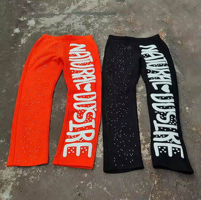 Pantalons de survêtement sur mesure en pierre de strass à imprimerie en poudre