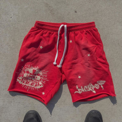 Shorts en coton élastiques pour hommes, taille haute, élastique, élastique, élastique, élastique, élastique, élastique, élastique