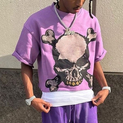 100 grammes T-shirt découpé en carton Poids en tissu Homme surdimensionné
