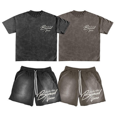 Étiquettes personnalisées T-shirts et shorts graphiques en 2 pièces pour hommes