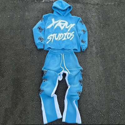 Taille personnalisée Y2K Coupe de chemisier et de sweatpants en coton pour vêtements de rue pour hommes