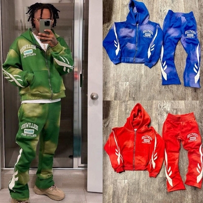 Vêtements de sport à fermeture à glissière pour hommes neutres en termes de sexe 2 pièces avec sweat-shirt et sweat-pants