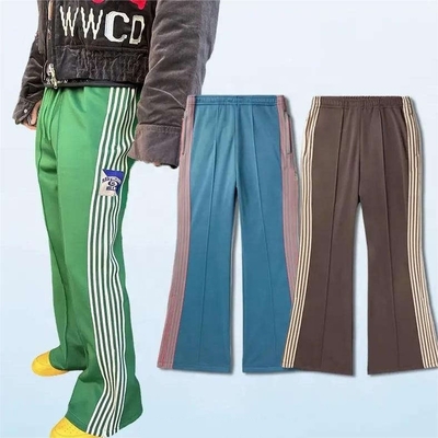 Polyester/coton Y2K Hommes Femmes Coureurs occasionnels avec des jambes larges élargies et des bandes latérales