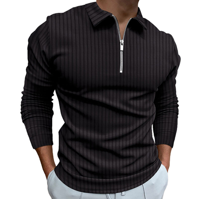 T-shirt de polo sur mesure pour hommes T-shirts décontractés de luxe à demi fermeture à glissière au cou