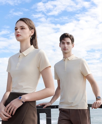 Vêtements de travail à manches courtes T-shirt pour hommes et femmes Logo personnalisé Polo brodé