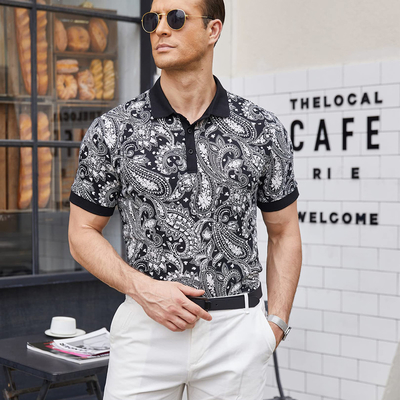 T-shirts en tissu tricoté sur mesure pour hommes mince, pastel, polo, T-shirts à imprimés floraux T-shirt à imprimer