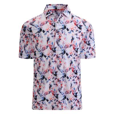 Impression personnalisée de logo respirante à glace sèche rapide en soie T-shirts polo imprimés pour hommes