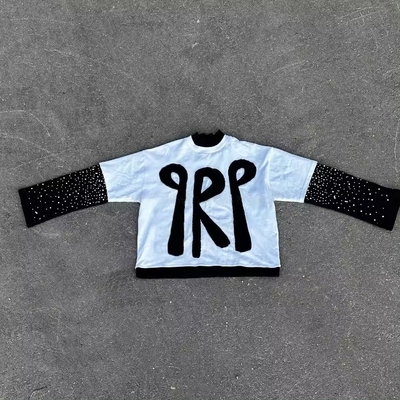 Prise en charge de la broderie personnalisée du logo, du patch appliqué, de la boîte de coupe, du t-shirt graphique pour hommes