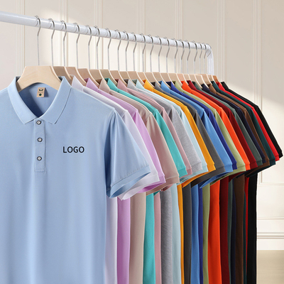 100% coton polyester T-shirts polo unisexe avec broderie sur mesure et design élégant