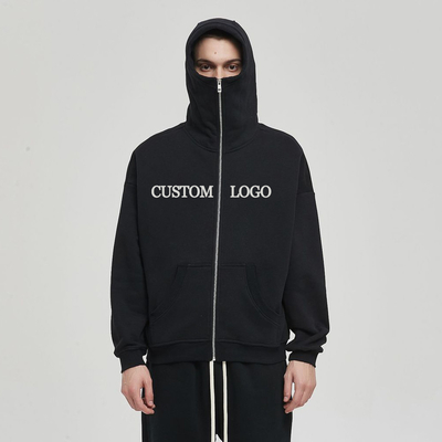 Collier en capuchon en hiver chaud en coton Terry brodé Ninja masqué avec capuchon pour les jours froids