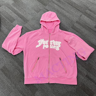 Vêtements pour hommes de poids lourd en coton vintage lavage à l'acide Vêtements de rue personnalisés Logo brodé Hoodie