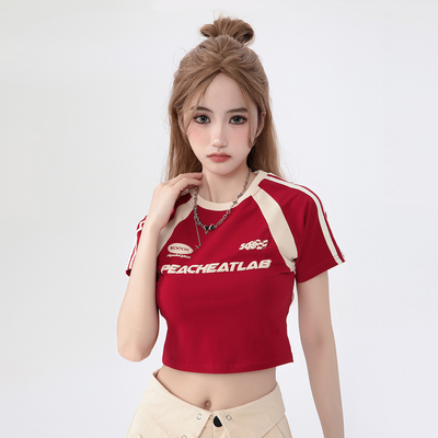 Méthode de tissage T-shirts tricotés de style Y2K personnalisés pour filles vintage