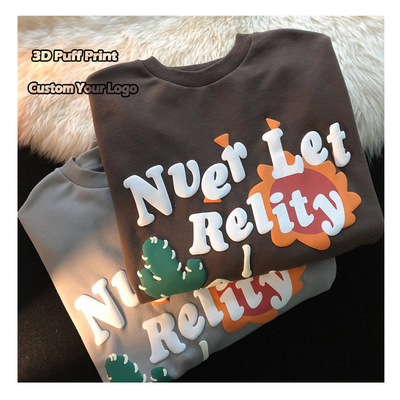 Choisissez votre façon d'artisanat 100% coton simple T-shirt décontracté surdimensionné avec imprimé logo personnalisé