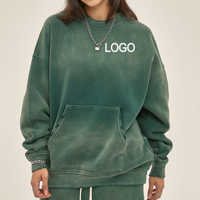 Mode sportive sur mesure Femmes 360G coton français Terry épais Sweatshirt poids lourd