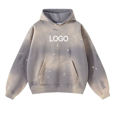 T-shirts unisexes surdimensionnés peints à l'aérosol sur mesure 450GSM 100% coton épais