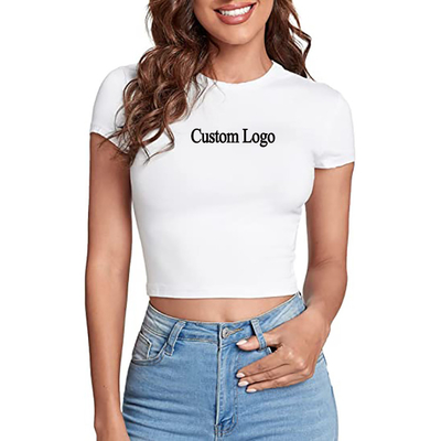 T-shirt polyester personnalisé 2023 pour femmes T-shirt pour bébé d'été