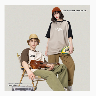 T-shirt de couleur solide en coton 100% pour la vie quotidienne